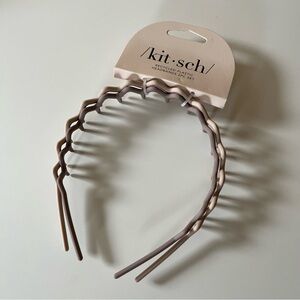 Kitsch Recycled Plastic Wavy Headband in Cream